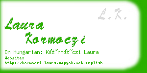 laura kormoczi business card